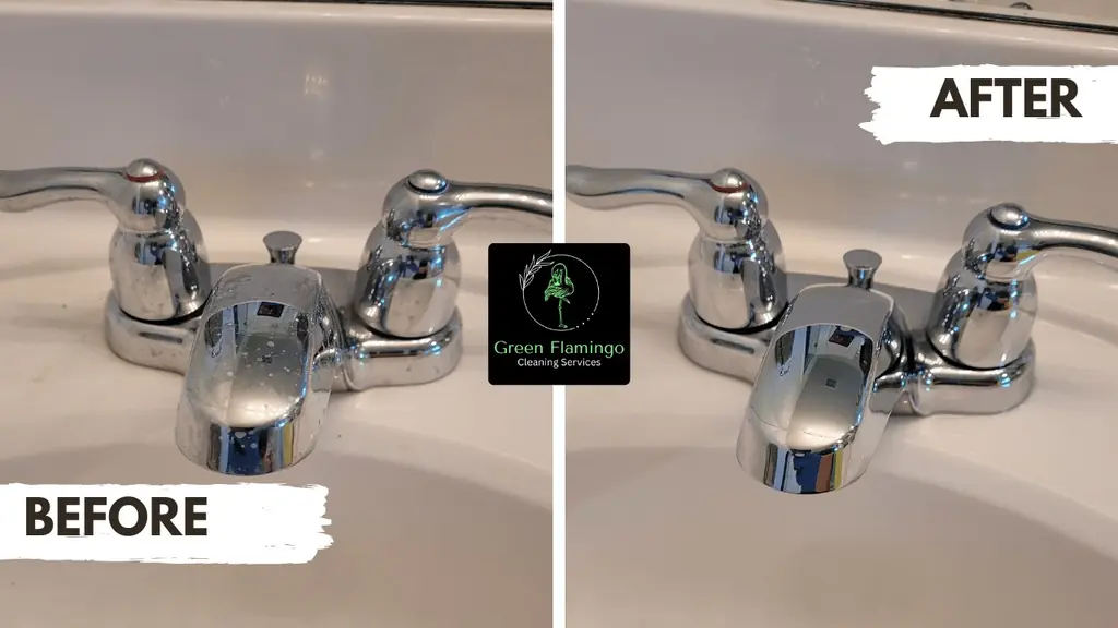 Before and after: faucet and sink deck